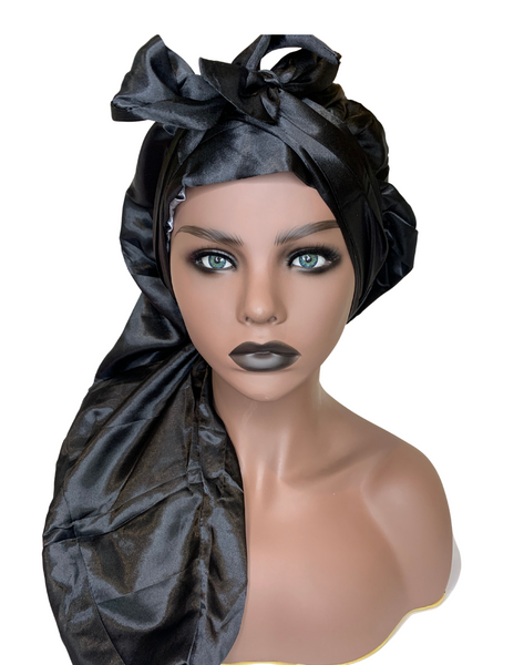 Black Long Bonnet – Amazing Natural Hair
