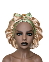 Sage Green Bonnet with Ties