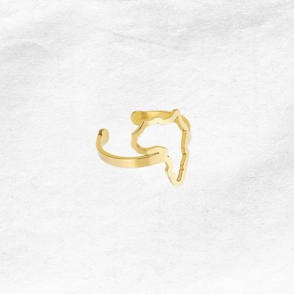 Africa Map Ring