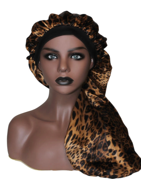Long Leopard Bonnet